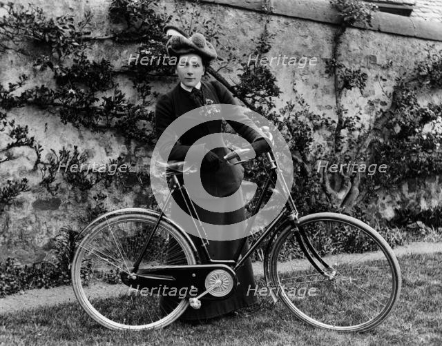 Lady Edwardian Cyclist. Creator: Unknown.