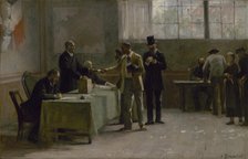 Esquisse pour la mairie des Lilas : Le suffrage universel, 1889. Creator: Alfred Henri Bramtot.