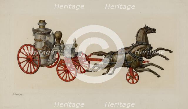 Toy Fire Engine, c. 1942. Creator: Charles Henning.