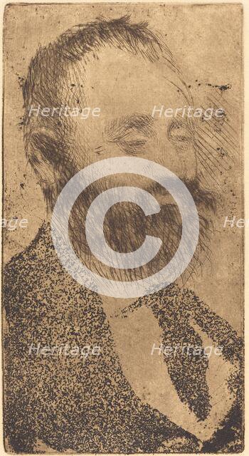 Alphonse Hirsch, 1875. Creator: Edgar Degas.