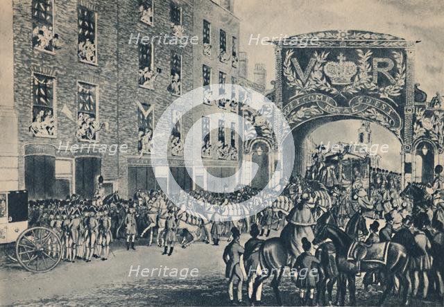 'Queen Victoria's Entrance To The City On Her Way To The Guildhall, November 9th, 1837', (1948).  Creator: Unknown.
