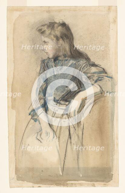 Blonde girl, 1885-1927. Creator: Johan Antonie de Jonge.