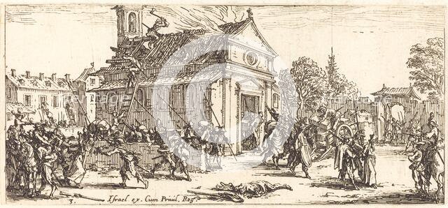 Pillaging a Monastery, c. 1633. Creator: Jacques Callot.