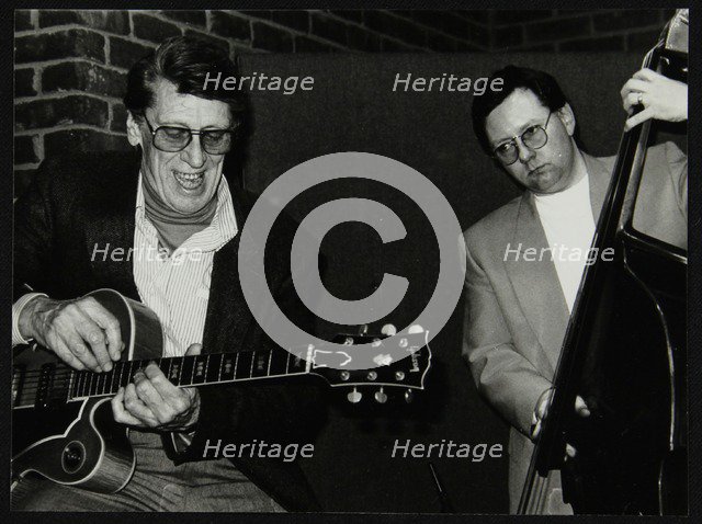 Tal Farlow and Leon Clayton playing at The Fairway, Welwyn Garden City, Hertfordshire, 1992. Artist: Denis Williams