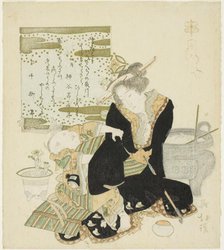 Madam Tang (Jp: To Fujin), from the series "Twenty-four Paragons of Filial Piety..., c.1825. Creator: Totoya Hokkei.