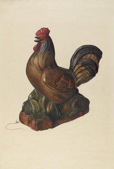 Toy Rooster, c. 1938. Creator: Mina Lowry.