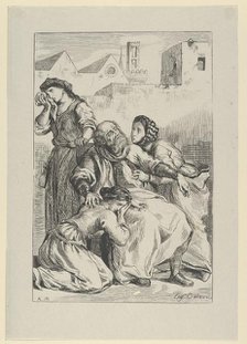 Death of Goetz von Berlichingen, 1845., 1845. Creator: Eugene Delacroix.