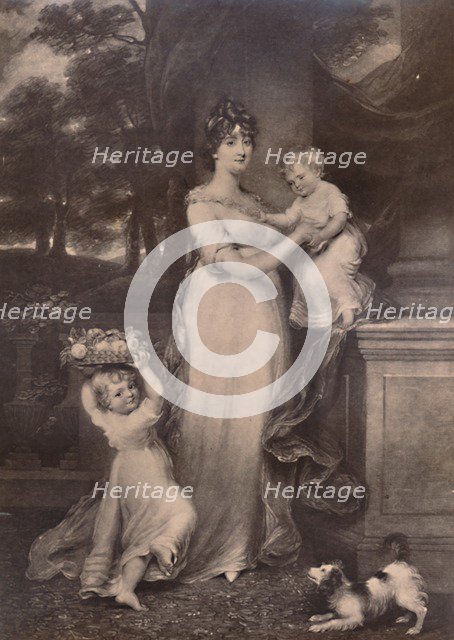 Maria Scott-Waring and her daughters, c 1804 (1894). Artist: Charles Turner.