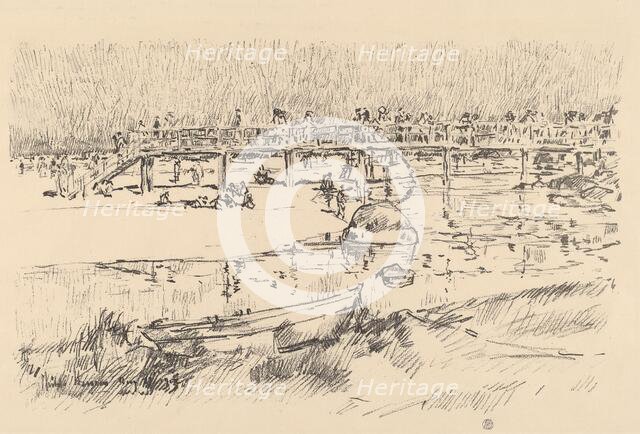 Bathing Beach, Bass Rocks, c. 1918. Creator: Frederick Childe Hassam.