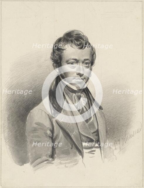 Self -portrait of Lambertus Johannes Hansen, 1840. Creator: Lambertus Johannes Hansen.