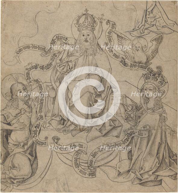 Christ and Mary Interceding with God the Father, c. 1485. Creator: Unknown.