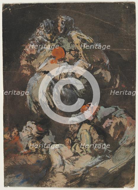 Figures, 1850-1860. Creator: Eugenio Lucas Velázquez (Spanish, 1817-1870).