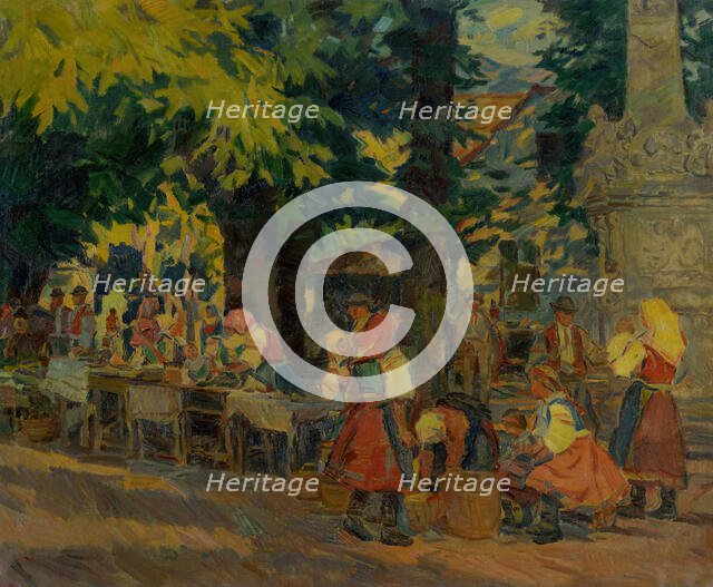 Fair in Marianka, around 1943. Creator: Gustav Mally.