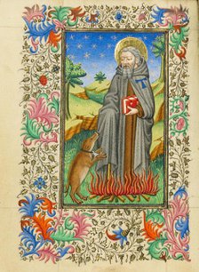 Saint Anthony Abbot; Book of Hours, about 1430-1440. Creator: Fastolf Master.