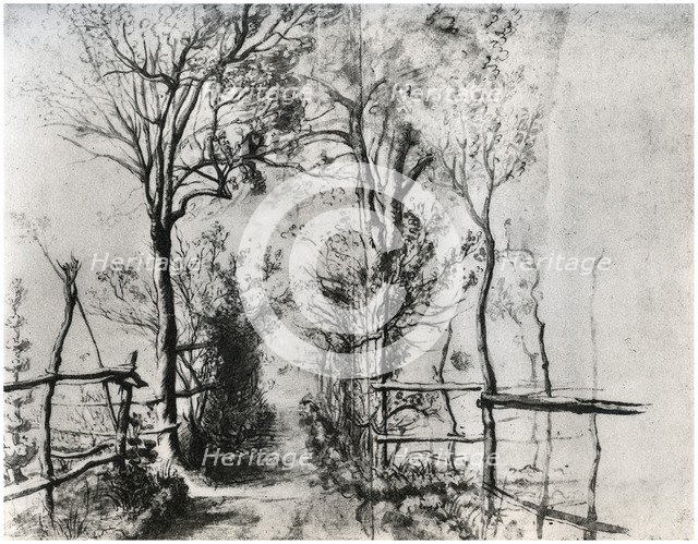 'A Path Bordered by Trees', c1620-1625 (1958). Artist: Unknown