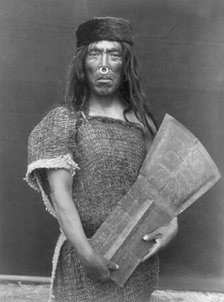 Nakoaktok chief and copper, c1914. Creator: Edward Sheriff Curtis.