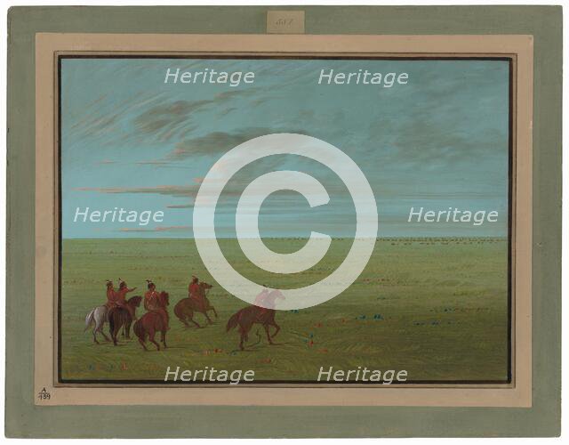 Connibos Starting for Wild Horses, 1854/1869. Creator: George Catlin.