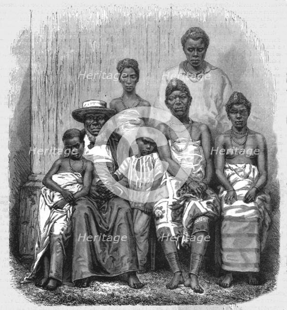 'The chief Kringer, and his family; The Gaboon.', 1875. Creator: Unknown.