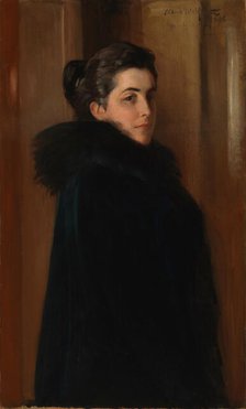 Portrait of Ellan Edelfelt, the Artists Wife, 1880. Creator: Edelfelt, Albert Gustaf Aristides (1854-1905).