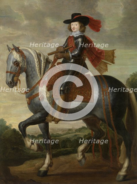 Equestrian portrait of Cardinal-Infante Ferdinand of Austria, First third of 17th cen.. Artist: Crayer, Caspar de (1584-1669)