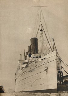 'Former Queen of the Ocean, R,M.S. Mauretania of the Cunard White Star Line', 1936. Artist: Unknown.