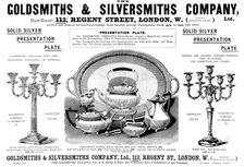 Advertisement for the Goldsmiths & Silversmiths Company, 1898. Creator: Unknown.