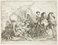 Antiochus Falling from His Chariot, 1739. Creator: Noël Hallé.