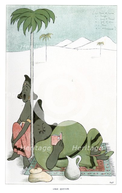 'Omar Khayyam', 1904.Artist: Max Beerbohm