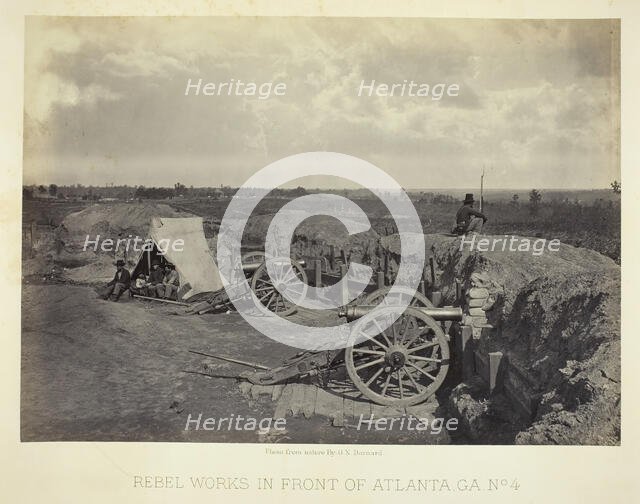 Rebel Works in Front of Atlanta, GA, No. 4, 1864. Creator: George N. Barnard.