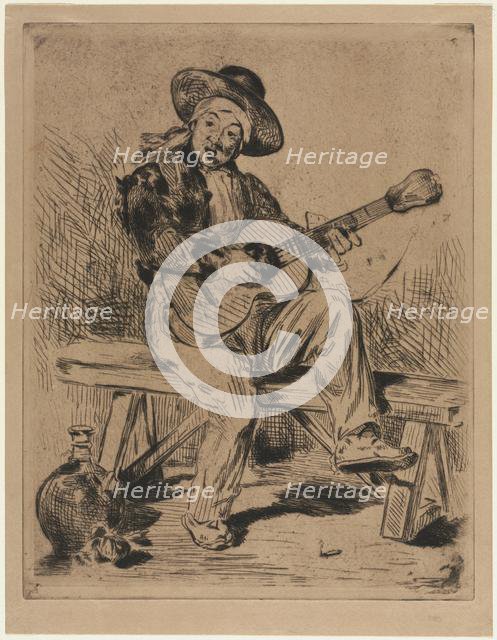 The Guitarist, 1861. Creator: Edouard Manet (French, 1832-1883).