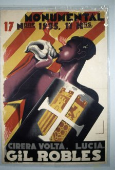 Second Republic (1931-1939), poster of the electoral campaign advertising a rally in which Gil Ro…