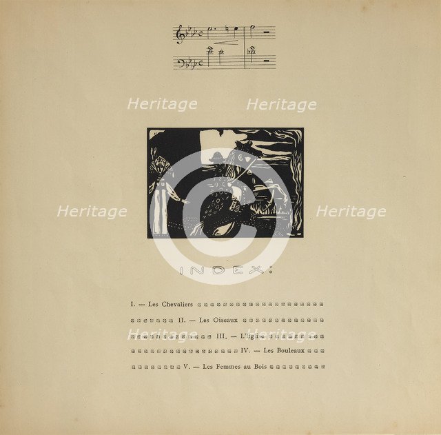 Title page (Flame) from Xylographies. Les Tendances Nouvelles, 1907.