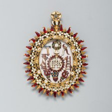 Double-Sided Pendant with Symbols of Christ and the Passion and Christ Among..., c1575-c1625. Creator: Unknown.