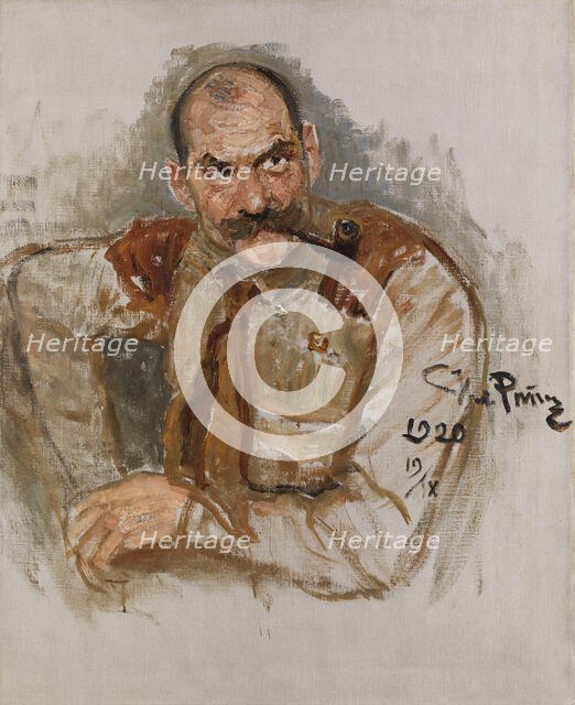 Portrait of A. Gallen-Kallela, 1920. Creator: Il'ya Repin.