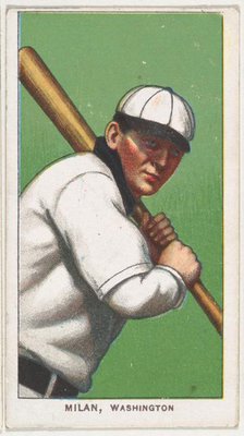 Milan, Washington, American League, from the White Border series (T206) for the America..., 1909-11. Creator: American Tobacco Company.