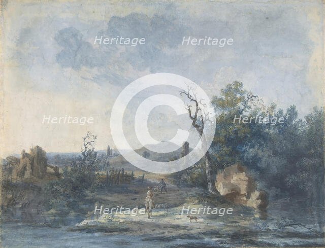 Figures on a Country Road, n.d.. Creator: Louis Gabriel Moreau.