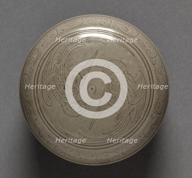 Covered Box with Double-Parrot Design (lid), 960-1127. Creator: Unknown.