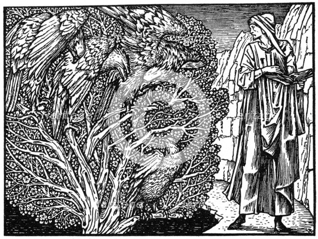 Illustration from the Kelmscott Press edition of the Works of Geoffrey Chaucer, 1896 (1964). Artist: Anon