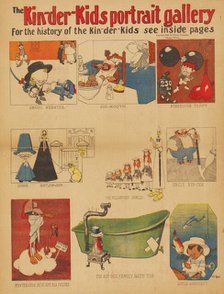 Comic strips from the series Kin-der-Kids. Chicago Tribune, 1906-1907. Creator: Feininger, Lyonel (1871-1956).