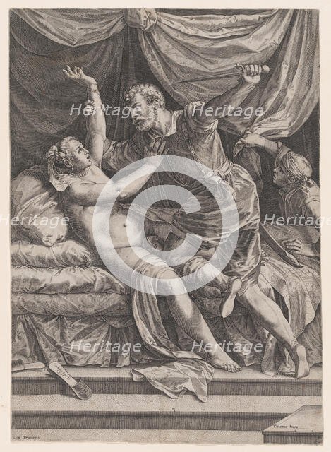 Tarquin and Lucretia, 1571. Creator: Cornelis Cort.