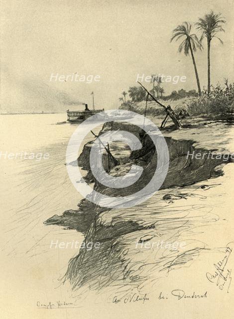 On the banks of the Nile at Dendera, Egypt, 1898.  Creator: Christian Wilhelm Allers.