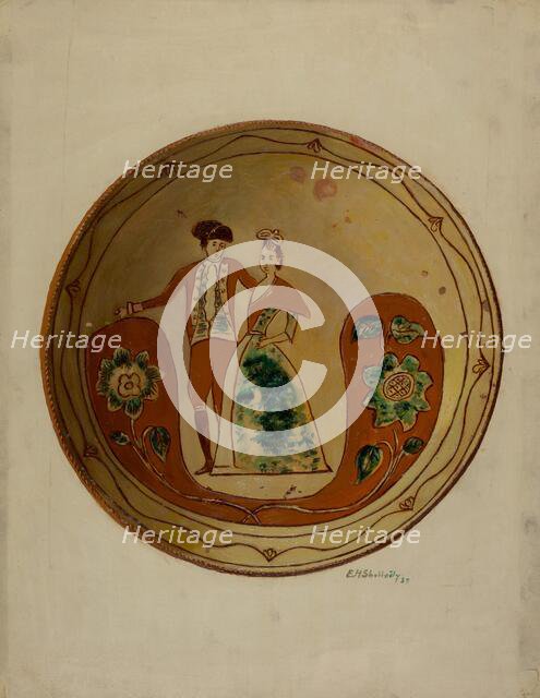 Pa. German Pie Plate, 1937. Creator: Eugene Shellady.