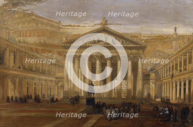 Forum of Julius Caesar, Rome, c1810-1860. Creator: Charles Robert Cockerell.