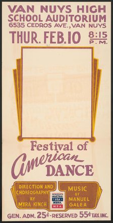 Festival of American Dance, Los Angeles, [193-]. Creator: Unknown.