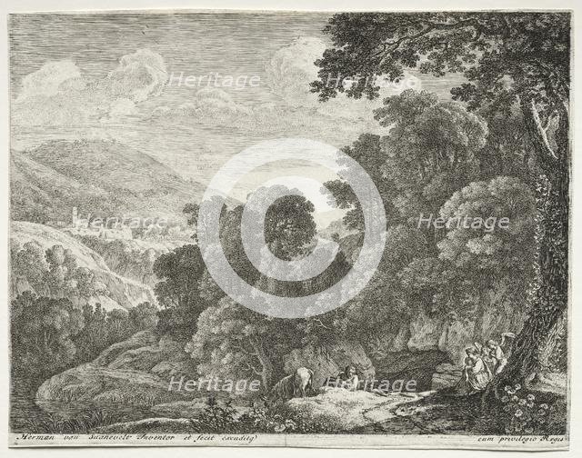 The Cave, c. 1652-1654. Creator: Herman van Swanevelt (Dutch, c. 1600-1655).