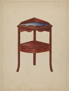 Corner Wash-stand, c. 1936. Creator: Charlotte Winter.