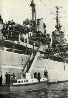 'H.M.S. Vanguard Commissioned.', 1947. Creator: Unknown.