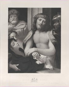 Ecce Homo, with Pontius Pilate behind him at left, the Virgin fainting at lower left, and ..., 1850. Creator: George Thomas Doo.