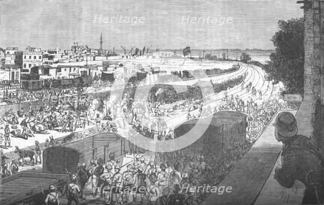 'Occupation of Zagazig, after the Battle of Tel-El-Kebir', c1882. Artist: Unknown.