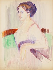 Portrait sketch, c1910s. Creator: Verner Thome.